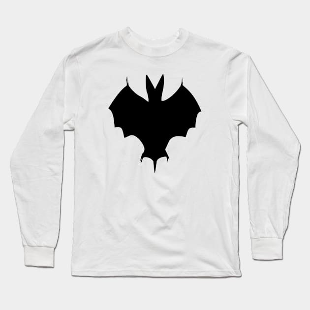 Simple Silhouette Of A Halloween Bat Long Sleeve T-Shirt by taiche